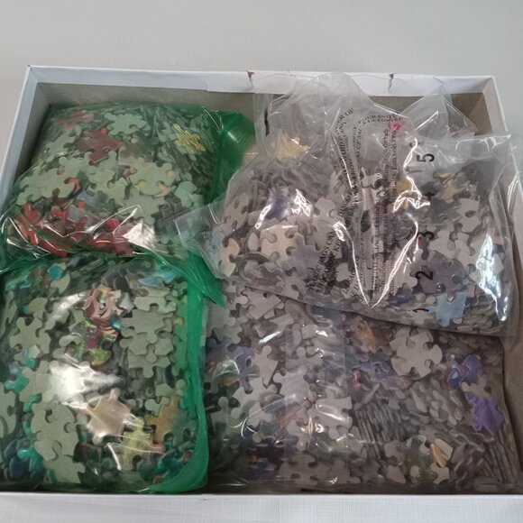 Thomas Kinkade Studios 4 in 1 Assorted Disney Jigsaw Puzzles 500 Piece 18inx14in - Picture 7 of 7